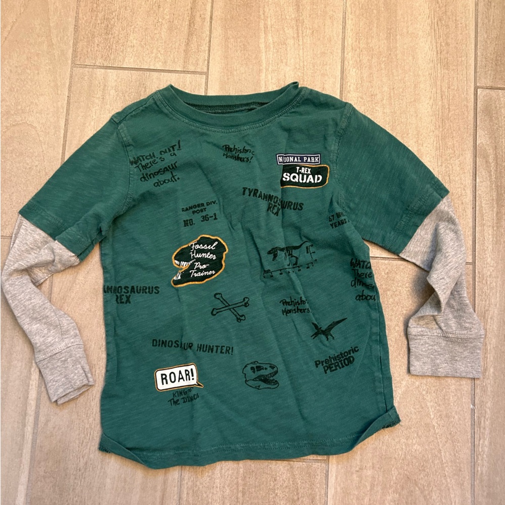 Carter's Green and Gray Dinosaur Adventure Tee